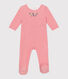 Pyjama bébé en coton ouverture au dos rayé