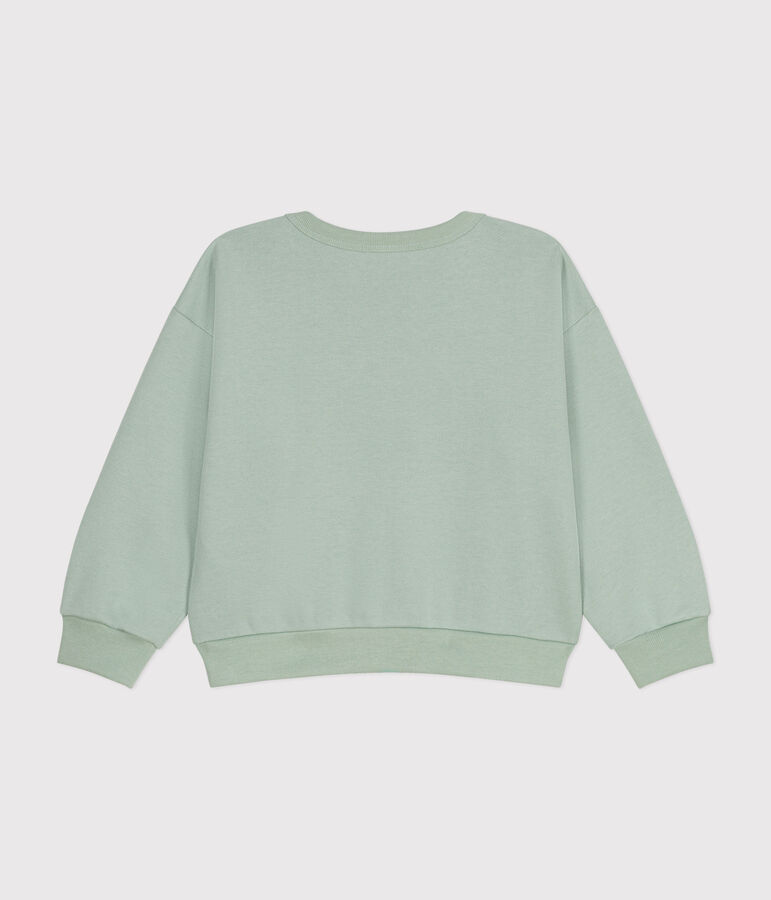 Sweatshirt en molleton enfant fille vert HERBIER