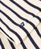 Robe manches longues en molleton gratté enfant fille blanc AVALANCHE/bleu SMOKING