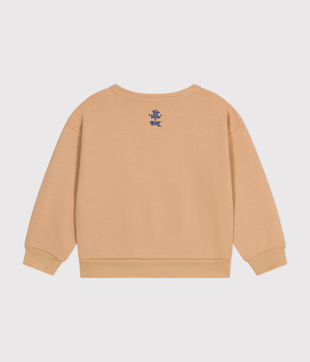Sweatshirt en molleton enfant fille / gar&ccedil;on beige
