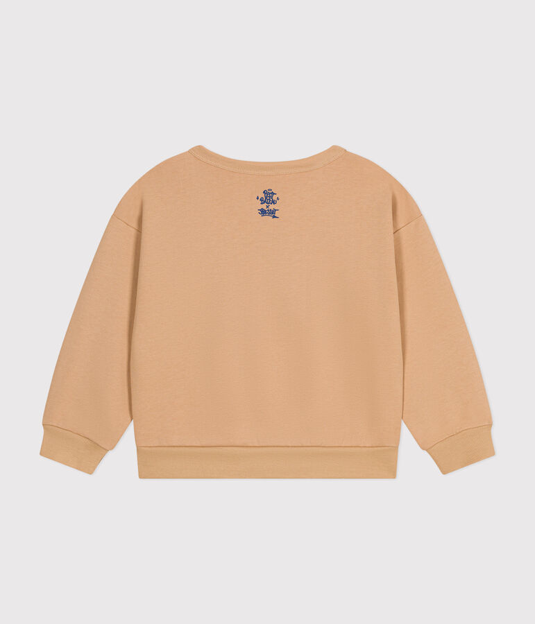 Sweatshirt en molleton enfant fille / gar&ccedil;on beige TOURONE