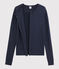 Cardigan iconique en coton Femme bleu SMOKING