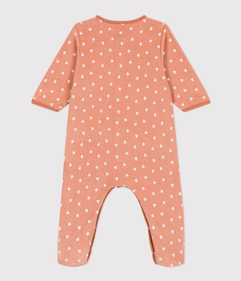 Pyjama b&eacute;b&eacute; imprim&eacute; en velours SIENNA/ MARSHMALLOW