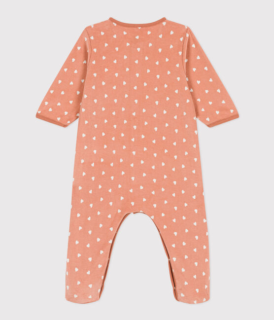 Pyjama bébé imprimé en velours SIENNA/ MARSHMALLOW