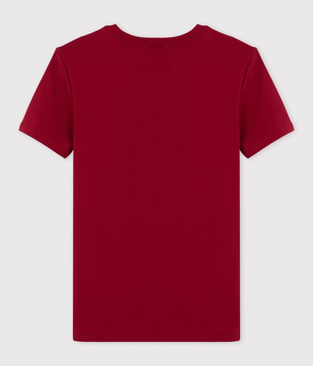 T-shirt col rond iconique en coton Femme rouge