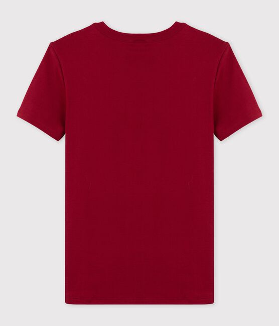 T-shirt col rond iconique en coton Femme rouge SANGRIA