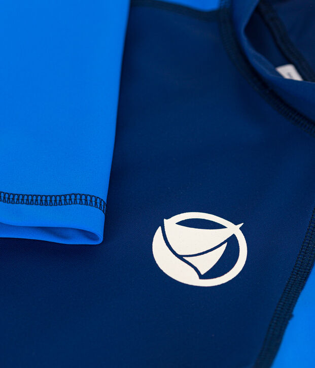 Tee-shirt anti-UV enfant bleu