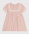 Robe style marin en coton bio bébé rose SALINE