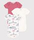 Lot de 3 bodies manches courtes Paris bébé en coton