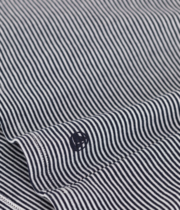 Tee-shirt L'ICONIQUE col rond en coton Femme bleu/blanc