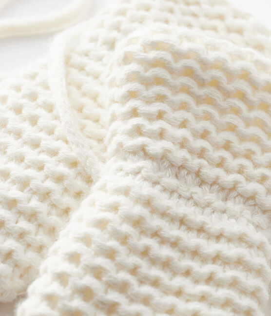Moufles bébé doublée micropolaire blanc MARSHMALLOW