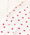 Ensemble en molleton imprimé petits cœurs bébé blanc MARSHMALLOW/rouge TERKUIT
