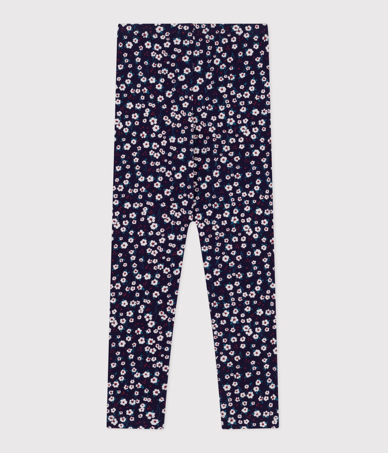Legging enfant en coton imprim&eacute; bleu SOIR/ MULTICO