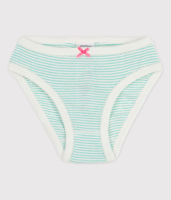 Culotte petite fille en coton blanc MARSHMALLOW/vert ESPERANZA