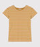 Tee-shirt LE DROIT COTON & LIN jaune ISTRE/blanc AVALANCHE
