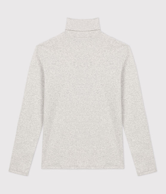 Tee-shirt col roulé L'ICONIQUE en coton BIO Femme gris BELUGA CHINE