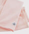 Legging laine et coton milleraies petite fille rose CHARME/blanc MARSHMALLOW
