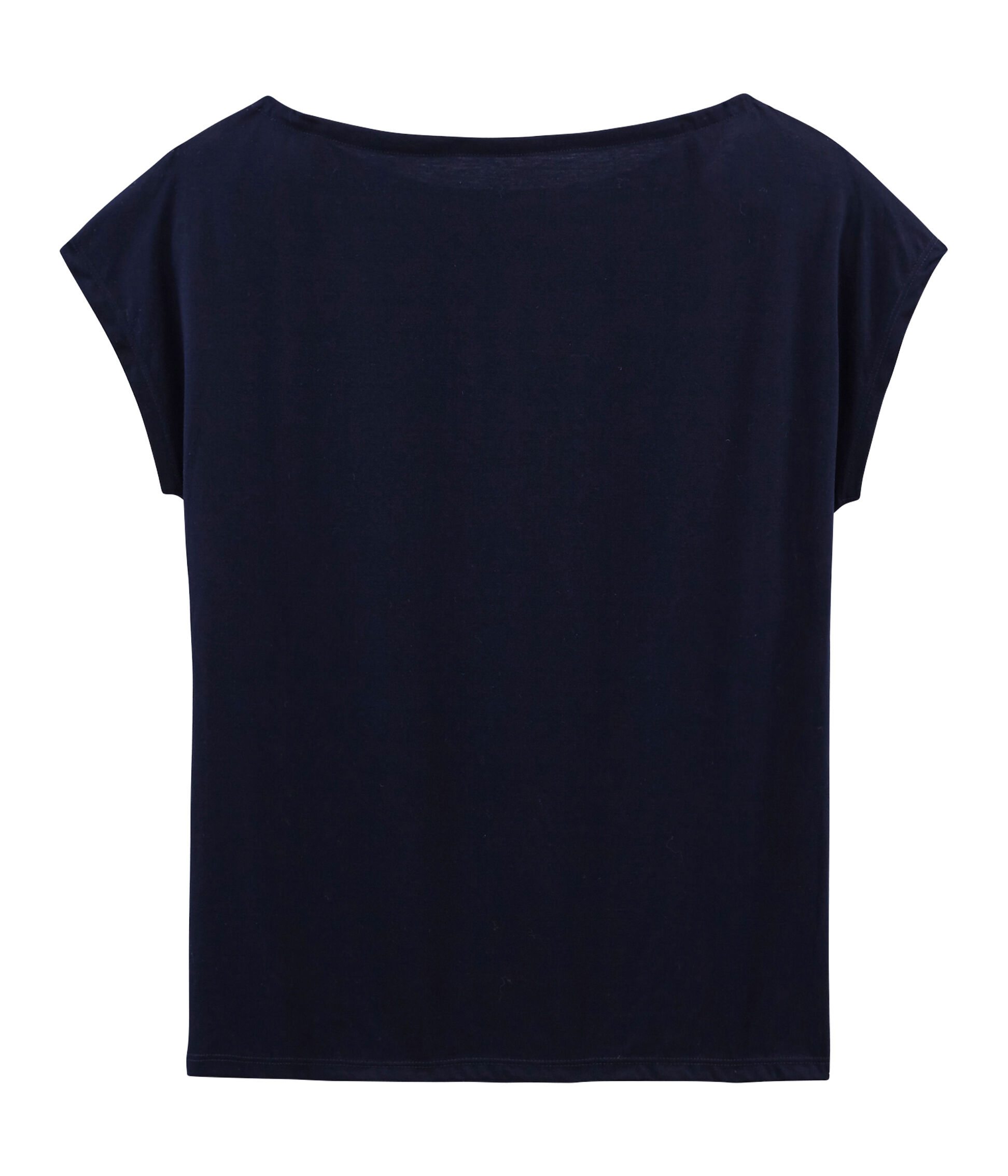 Tee shirt manches courtes coton Sea island femme MARINE Petit Bateau