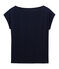 Tee shirt manches courtes coton Sea island femme bleu MARINE