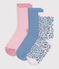 3 paires de chaussettes enfant en coton imprimé leopard variante 1