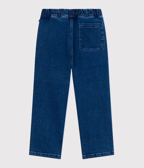 Pantalon enfant en denim vert BRUT MOYEN