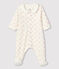 Dors bien bébé fille en côte blanc MARSHMALLOW/blanc MULTICO