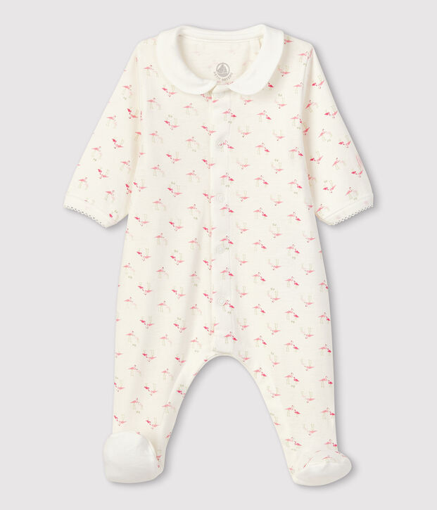 Dors bien b&eacute;b&eacute; fille en c&ocirc;te blanc/multicouleur