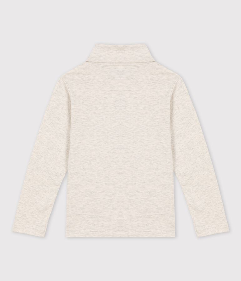 Sous-pull en coton enfant fille / gar&ccedil;on beige