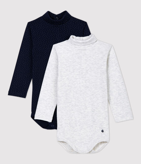 Lot de deux bodies col roulé bébé variante 1