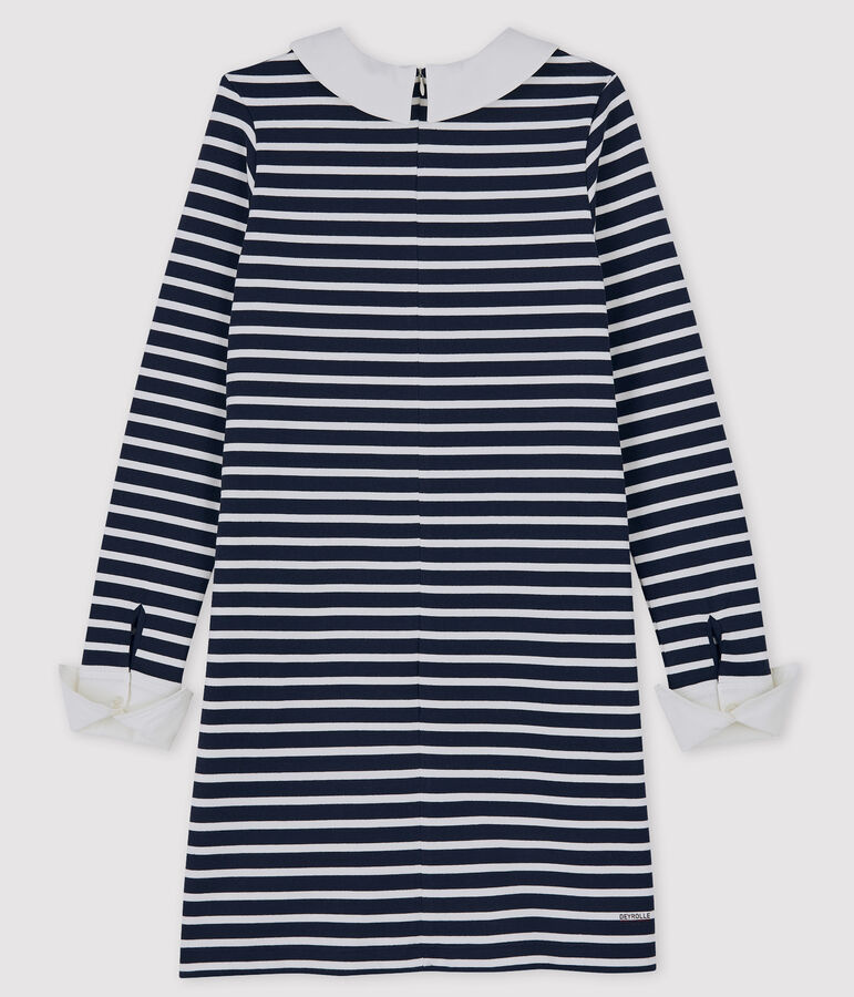 Robe Femme Petit Bateau x Deyrolle bleu SMOKING/blanc MARSHMALLOW