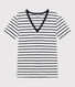 Tee-shirt L'ICONIQUE col V en coton Femme