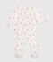 Pyjama imprimé fleurs en coton bébé blanc MARSHMALLOW/blanc MULTICO