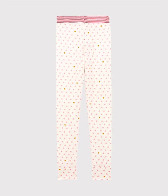 Pantalon de pyjama petite fille blanc MARSHMALLOW/blanc MULTICO