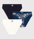 Lot de 3 culottes fleur en coton petite fille