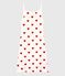 Robe à bretelles en coton à coeurs Femme blanc MARSHMALLOW/rouge TERKUIT