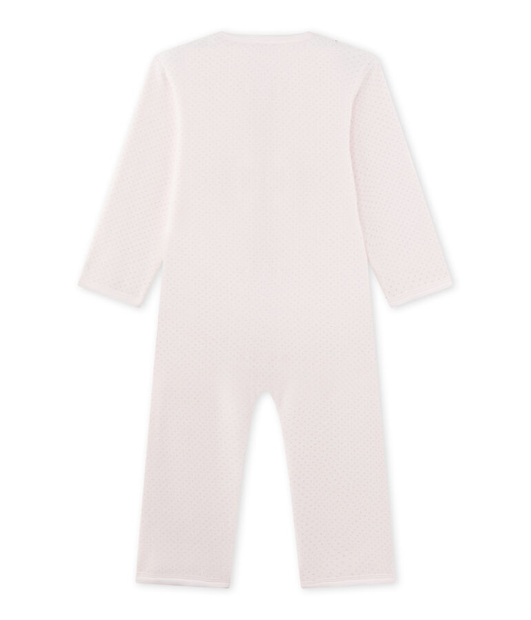 Combichaud fille en polaire rose/gris