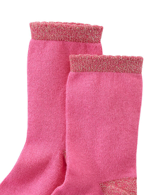 Chaussettes fille unies rose PETUNIA