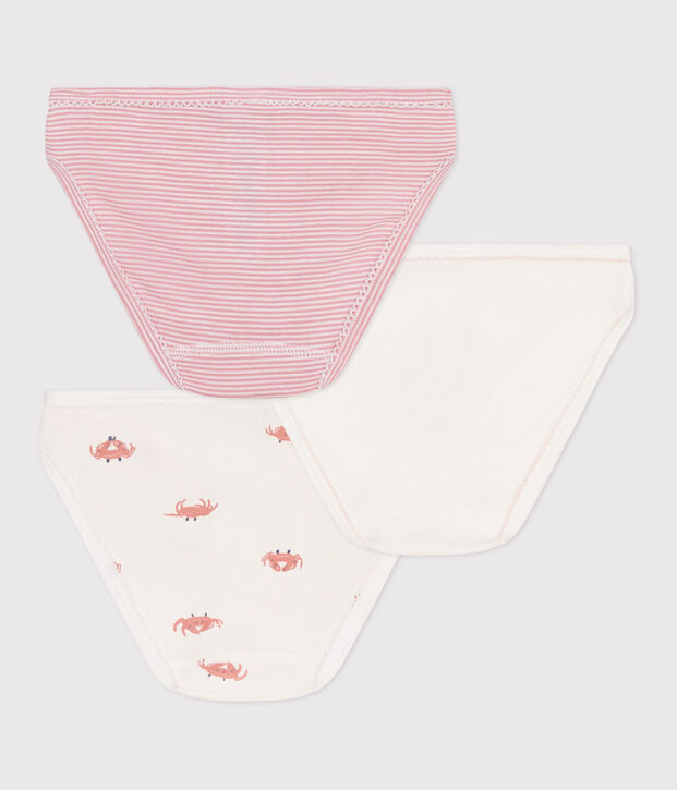 Lot de 3 culottes enfant en coton imprim&eacute; crabes multicouleur