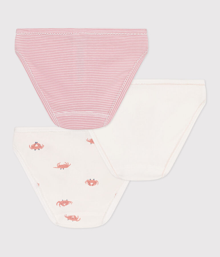 Lot de 3 culottes enfant en coton imprim&eacute; crabes variante 1