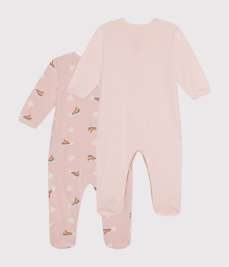 Lot de 2 pyjamas b&eacute;b&eacute; en coton multicouleur