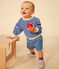 Sweatshirt en bouclette éponge bébé bleu SURF/ AVALANCHE