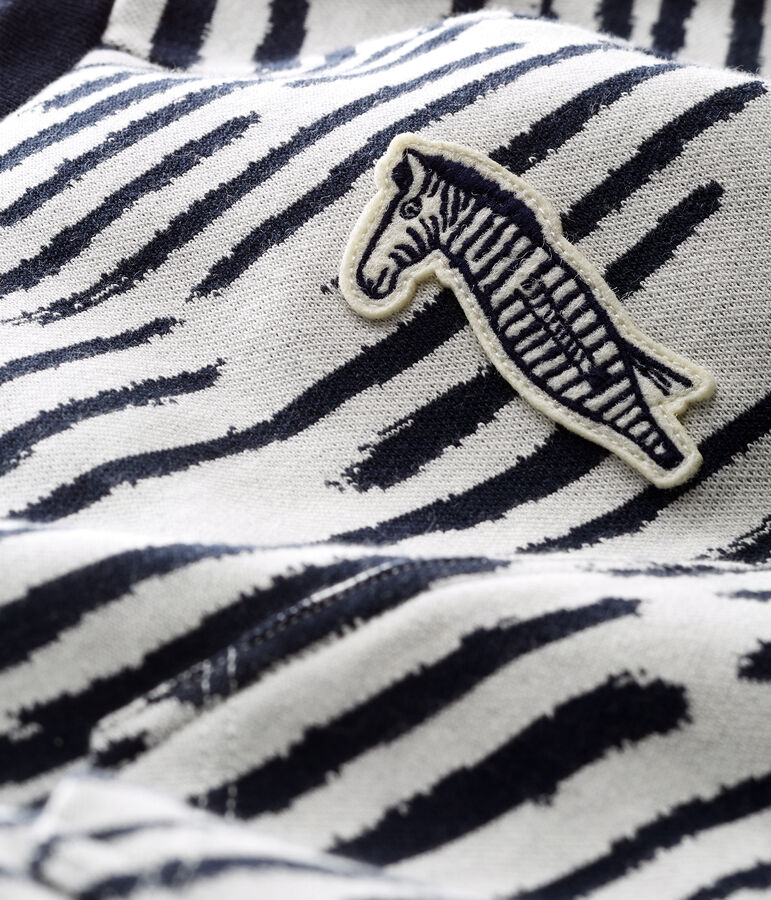 Combinaison longue b&eacute;b&eacute; gar&ccedil;on Jean Jullien blanc MARSHMALLOW/ DASH CN