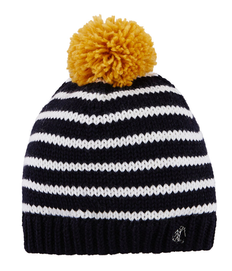 Bonnet enfant gar&ccedil;on bleu/blanc