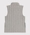 Gilet sans manche en tubique enfant fille/garçon gris CHATON CHINE