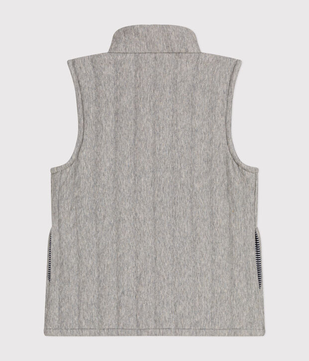 Gilet sans manche en tubique enfant fille/gar&ccedil;on gris