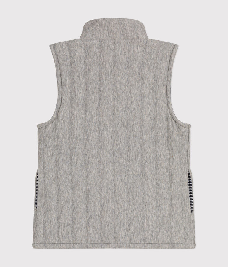 Gilet sans manche en tubique enfant fille/gar&ccedil;on gris