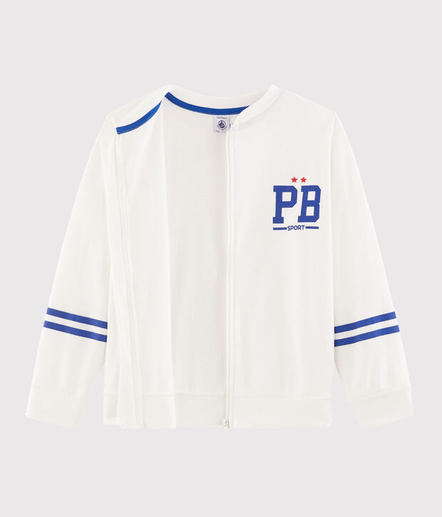 Cardigan enfant gar&ccedil;on blanc