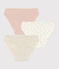 Lot de 3 culottes fleurs en coton et élasthanne petite fille variante 1