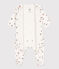 Bodyjama fleur bébé en tubique blanc MARSHMALLOW/blanc MULTICO