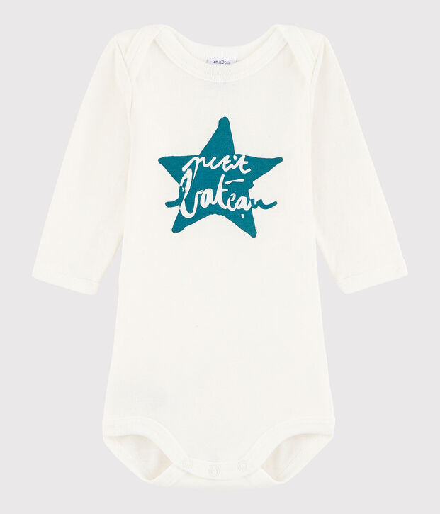 Body manches longues b&eacute;b&eacute; fille-gar&ccedil;on blanc